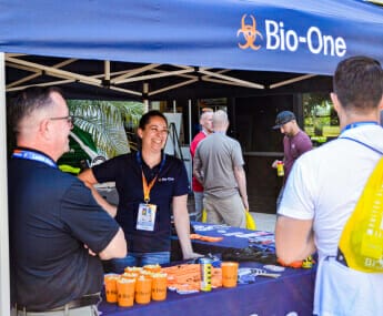 Bio-One of Asheville decontamination and biohazard cleaning team supports local businesses